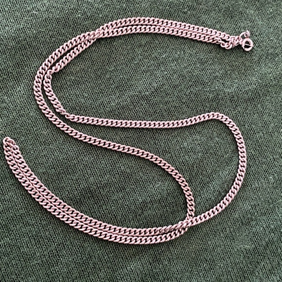 Agem I Sterling Silver Curb Neck Chain 24" - Picture 1 of 16